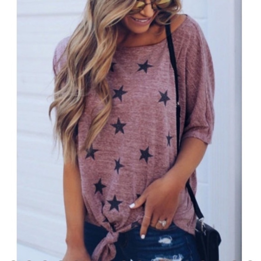 DEAR LOVER | Star Print Graphic Short Sleeve Tee